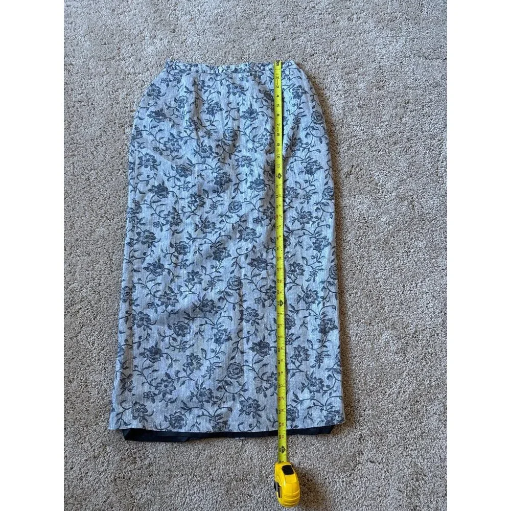 VTG Harve Benard 100%‎ Linen Size 6 Women's Maxi Skirt Fairy Grunge 90s Floral